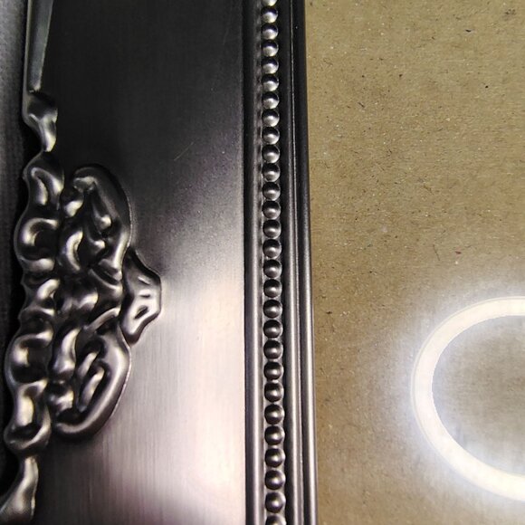 Metal Picture Frame 5x7 Ornate Silver Tone Vintage Style Brushed Finish Elegant - Picture 4 of 13